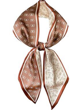 Women's Radish Brown Silky Satin Headscarf Wrap Lightweight Scarves Scarf
